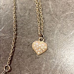 Rose gold heart necklace